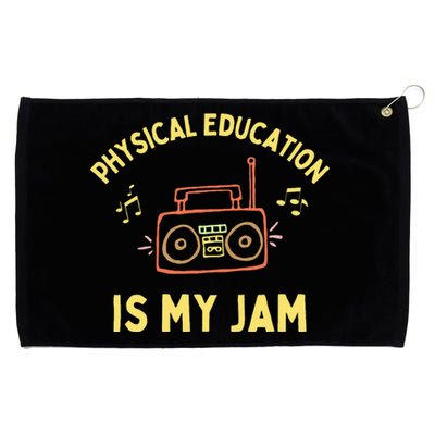 Womens Physical Education Is My Jam PE Teacher Appreciation Grommeted Golf Towel