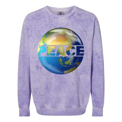 World Peace Earth Day Conscious Humanity Love & Kindness Colorblast Crewneck Sweatshirt