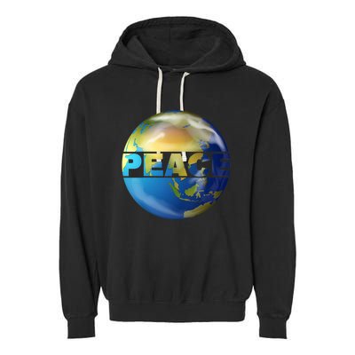 World Peace Earth Day Conscious Humanity Love & Kindness Garment-Dyed Fleece Hoodie