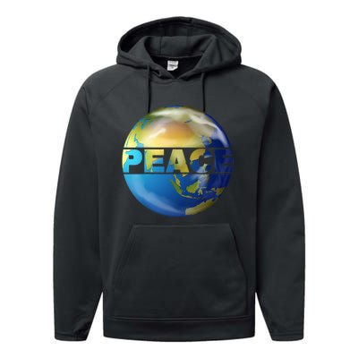 World Peace Earth Day Conscious Humanity Love & Kindness Performance Fleece Hoodie