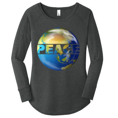 World Peace Earth Day Conscious Humanity Love & Kindness Women's Perfect Tri Tunic Long Sleeve Shirt