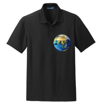 World Peace Earth Day Conscious Humanity Love & Kindness Dry Zone Grid Polo