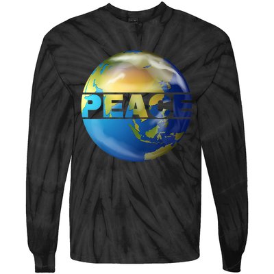 World Peace Earth Day Conscious Humanity Love & Kindness Tie-Dye Long Sleeve Shirt