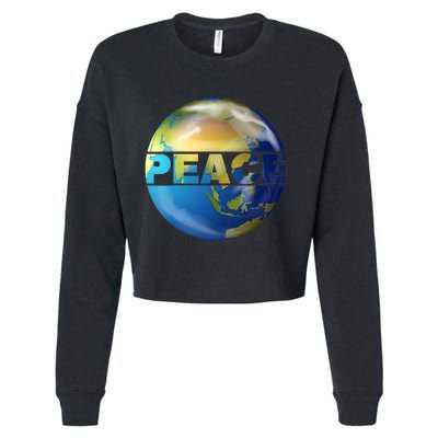 World Peace Earth Day Conscious Humanity Love & Kindness Cropped Pullover Crew