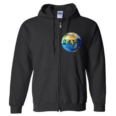 World Peace Earth Day Conscious Humanity Love & Kindness Full Zip Hoodie