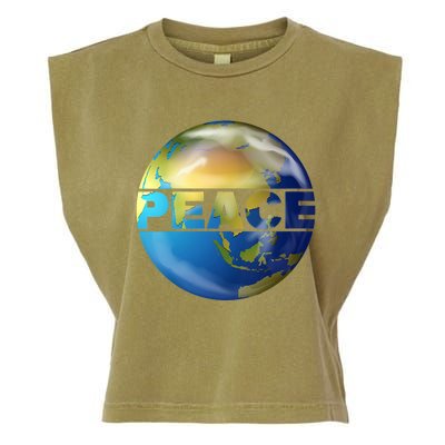 World Peace Earth Day Conscious Humanity Love & Kindness Garment-Dyed Women's Muscle Tee