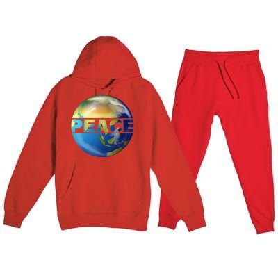 World Peace Earth Day Conscious Humanity Love & Kindness Premium Hooded Sweatsuit Set