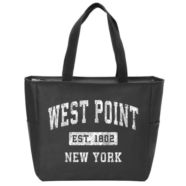 West Point Est 1802 New York Ny Vintage Established Sports Design Zip Tote Bag