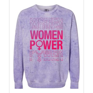 Women Power Empowered Women, Empowering Colorblast Crewneck Sweatshirt