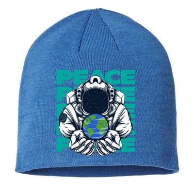 World Peace Earth Planet Astronaut Design Gift Sustainable Beanie