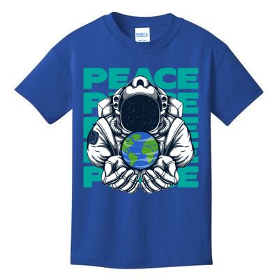 World Peace Earth Planet Astronaut Design Gift Kids T-Shirt