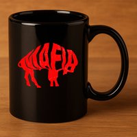 WNY Pride Faded Red Buffalo 11oz C Handle Ceramic Mug