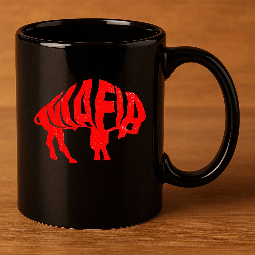 WNY Pride Faded Red Buffalo 11oz C Handle Ceramic Mug