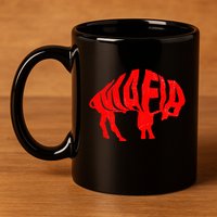 WNY Pride Faded Red Buffalo 11oz C Handle Ceramic Mug