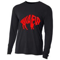 WNY Pride Faded Red Buffalo Cooling Performance Long Sleeve Crew