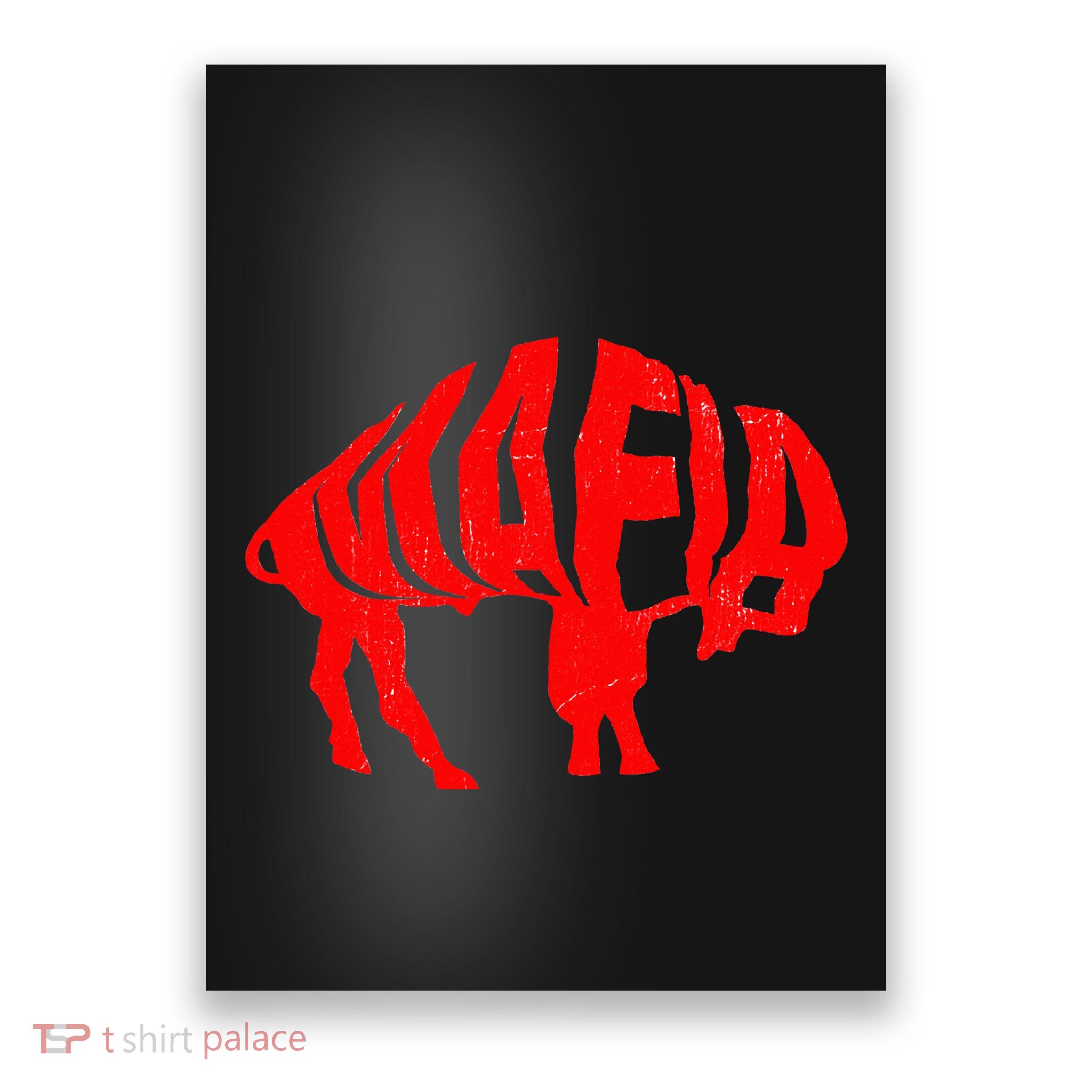 WNY Pride Faded Red Buffalo Poster