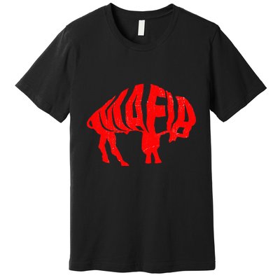 WNY Pride Faded Red Buffalo Premium T-Shirt