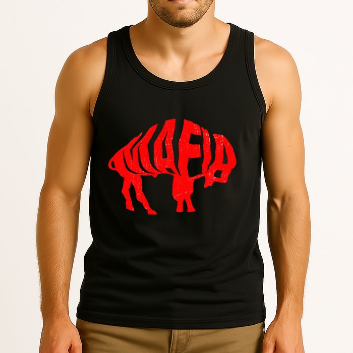 WNY Pride Faded Red Buffalo Tank Top