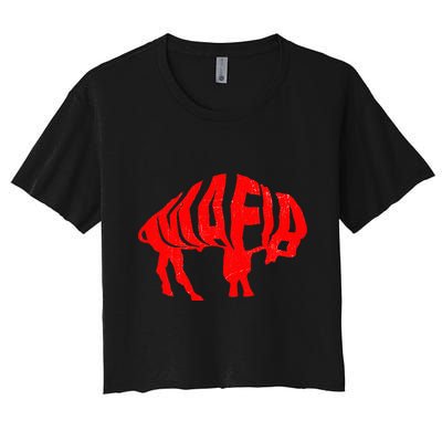 WNY Pride Faded Red Buffalo Crop Top