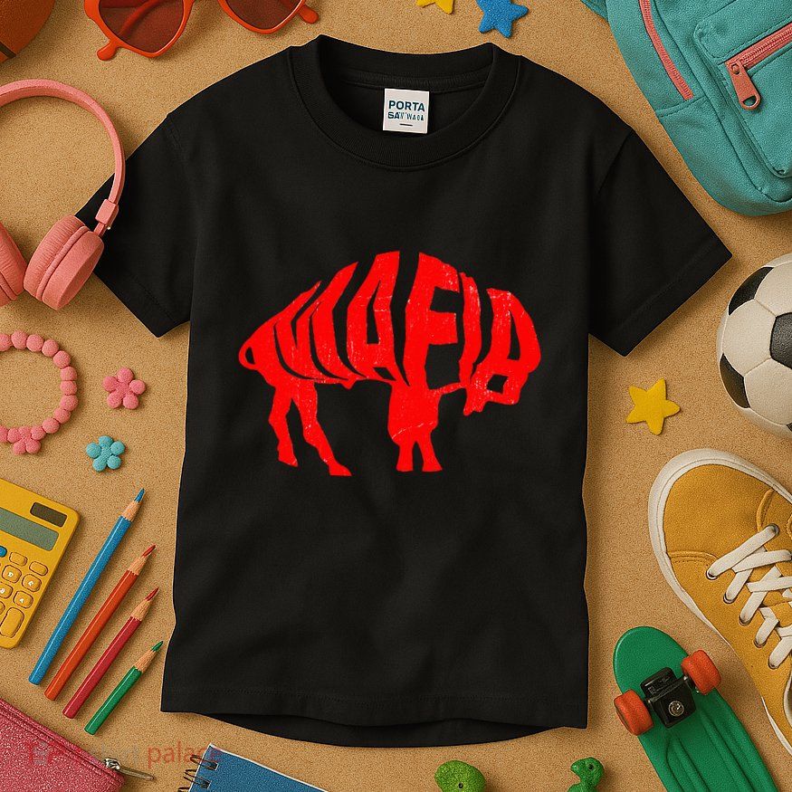 WNY Pride Faded Red Buffalo Kids T-Shirt