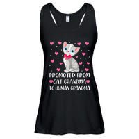 Womens Promoted From Cat Grandma To Human Grandma Funny Cat Ladies Essential Flowy Tank