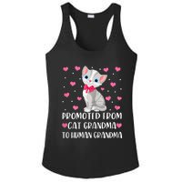 Womens Promoted From Cat Grandma To Human Grandma Funny Cat Ladies PosiCharge Competitor Racerback Tank