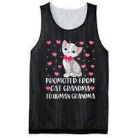 Womens Promoted From Cat Grandma To Human Grandma Funny Cat Mesh Reversible Basketball Jersey Tank