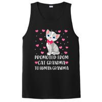 Womens Promoted From Cat Grandma To Human Grandma Funny Cat PosiCharge Competitor Tank