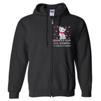 Womens Promoted From Cat Grandma To Human Grandma Funny Cat Full Zip Hoodie