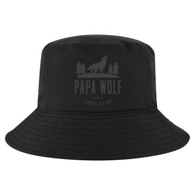 Wolf Pack Family - Dad Papa Wolf Cool Comfort Performance Bucket Hat