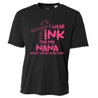 Wear Pink For My Nana Breast Cancer Awareness Grandma Cooling Performance Crew T-Shirt