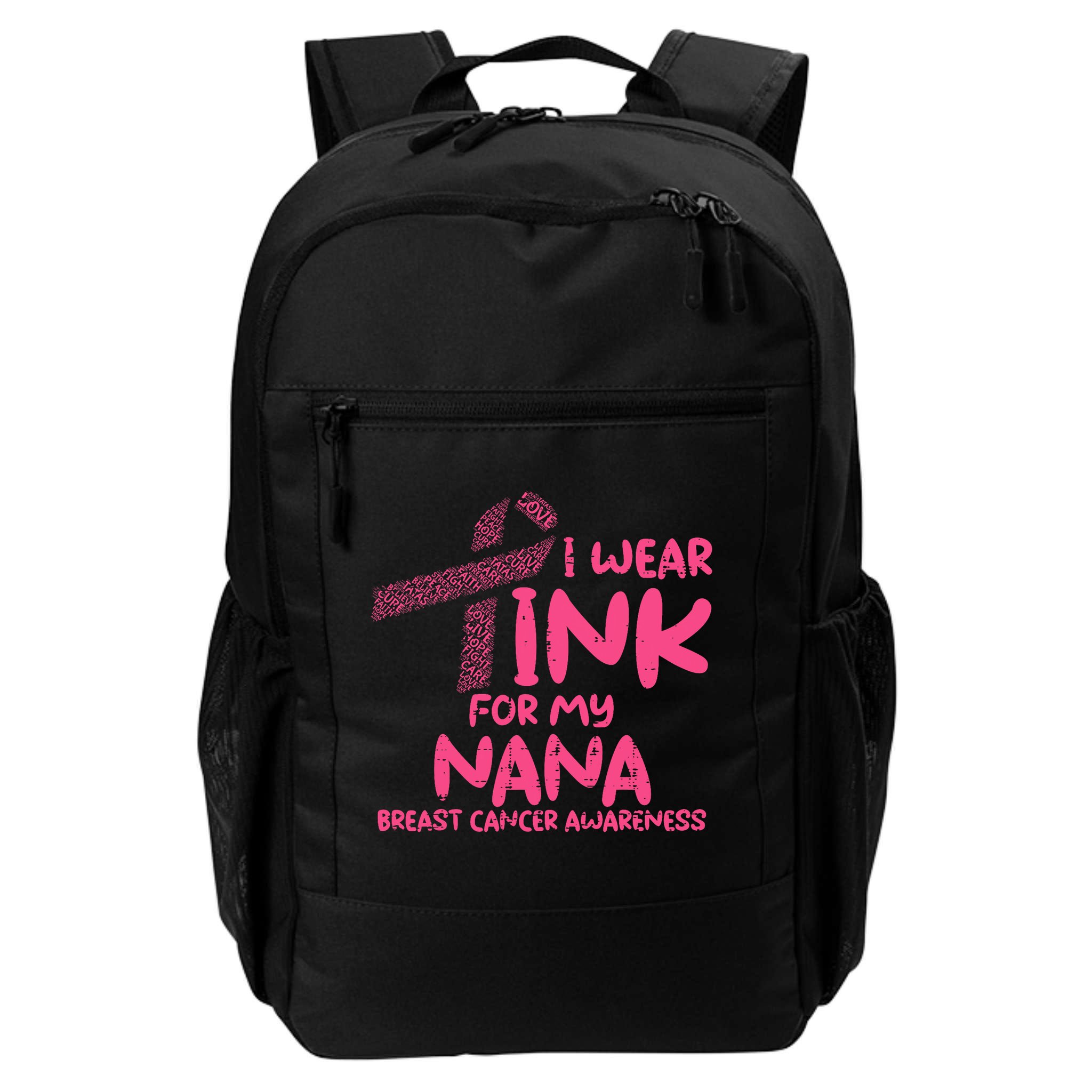 Wear Pink For My Nana Breast Cancer Awareness Grandma Backpack
