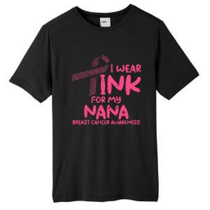 Wear Pink For My Nana Breast Cancer Awareness Grandma Tall Fusion ChromaSoft Performance T-Shirt