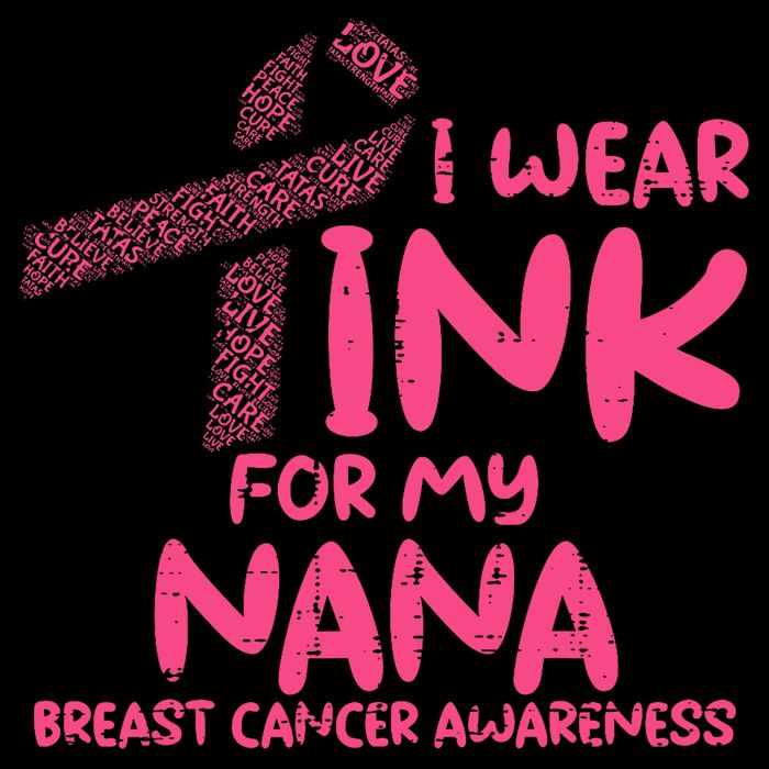 Wear Pink For My Nana Breast Cancer Awareness Grandma Flat Bill Trucker Hat