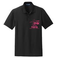 Wear Pink For My Nana Breast Cancer Awareness Grandma Dry Zone Grid Polo