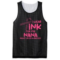 Wear Pink For My Nana Breast Cancer Awareness Grandma Mesh Reversible Basketball Jersey Tank