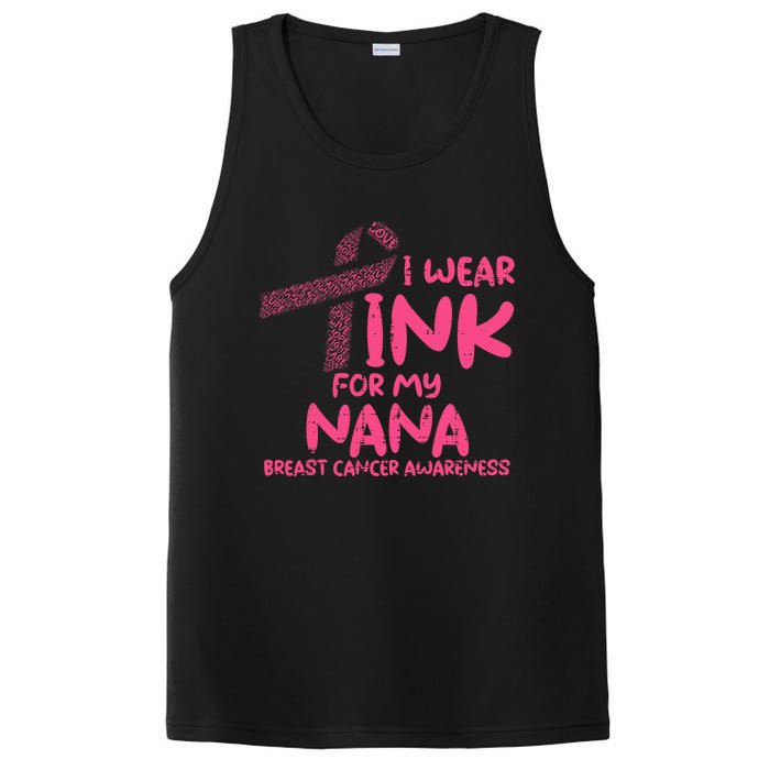 Wear Pink For My Nana Breast Cancer Awareness Grandma PosiCharge Competitor Tank