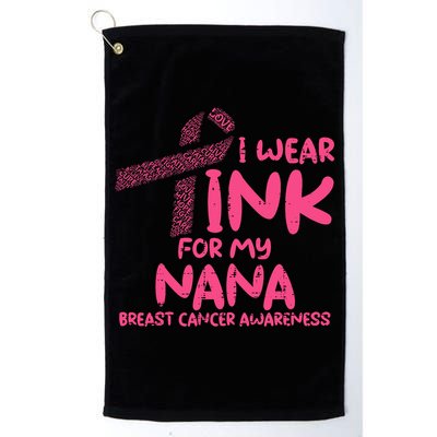 Wear Pink For My Nana Breast Cancer Awareness Grandma Golf Towel