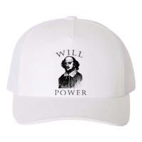 Will Power Funny William Shakespeare Book Librarian Yupoong Adult 5-Panel Trucker Hat