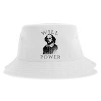 Will Power Funny William Shakespeare Book Librarian Sustainable Bucket Hat