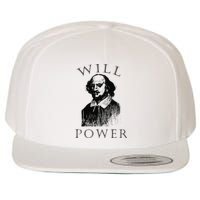 Will Power Funny William Shakespeare Book Librarian Wool Snapback Cap