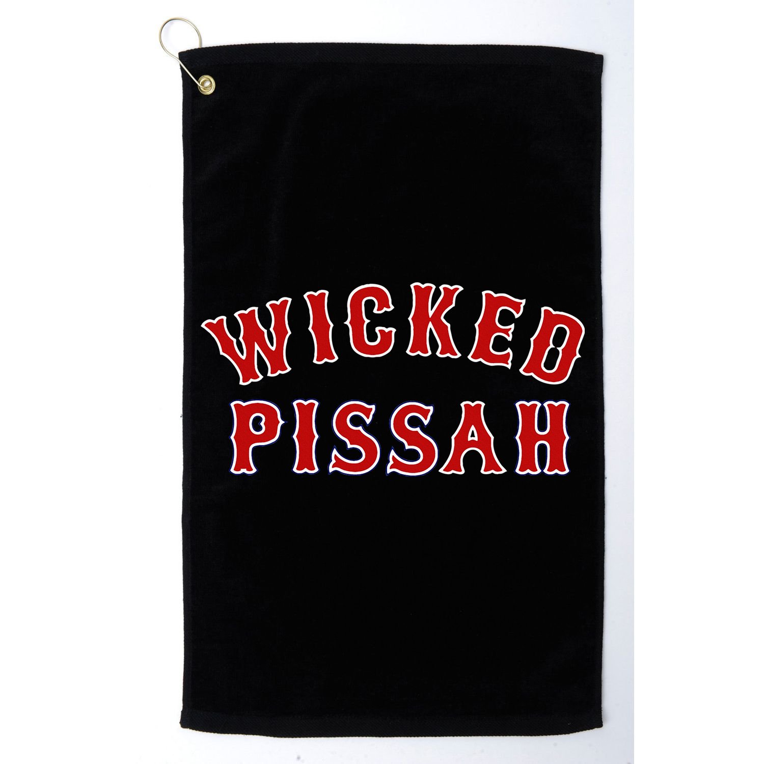 Wicked Pissah Funny Pisser Boston New England Southie Gift Golf Towel