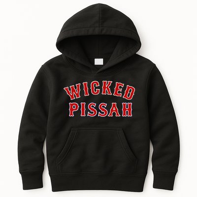 Wicked Pissah Funny Pisser Boston New England Southie Gift Kids Hoodie