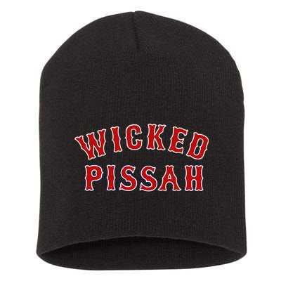 Wicked Pissah Funny Pisser Boston New England Southie Gift Short Acrylic Beanie