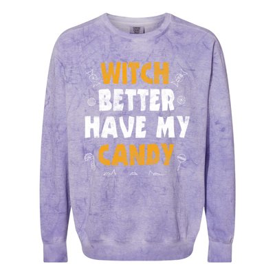 Witch Please Funny Halloween Party Costume Gift Colorblast Crewneck Sweatshirt