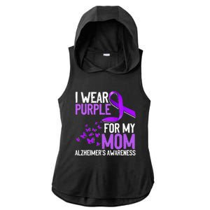 Wear Purple For My Mom Alzheimer´s Awareness Ladies PosiCharge Tri-Blend Wicking Draft Hoodie Tank