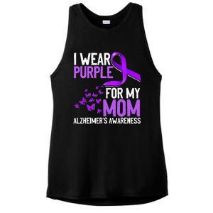 Wear Purple For My Mom Alzheimer´s Awareness Ladies PosiCharge Tri-Blend Wicking Tank