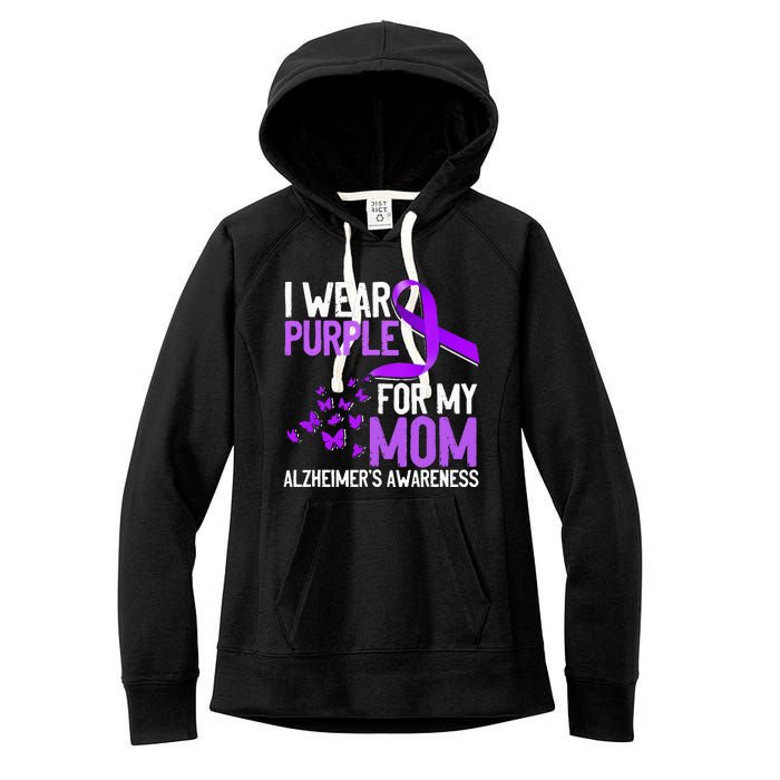 Wear Purple For My Mom Alzheimer´s Awareness Women's Fleece Hoodie