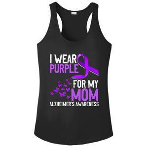 Wear Purple For My Mom Alzheimer´s Awareness Ladies PosiCharge Competitor Racerback Tank