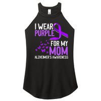 Wear Purple For My Mom Alzheimer´s Awareness Women's Perfect Tri Rocker Tank